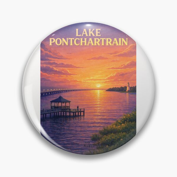 Item preview, Lake Pontchartrain Louisiana Sunset Lighthouse View designed and sold by Places On Earth.