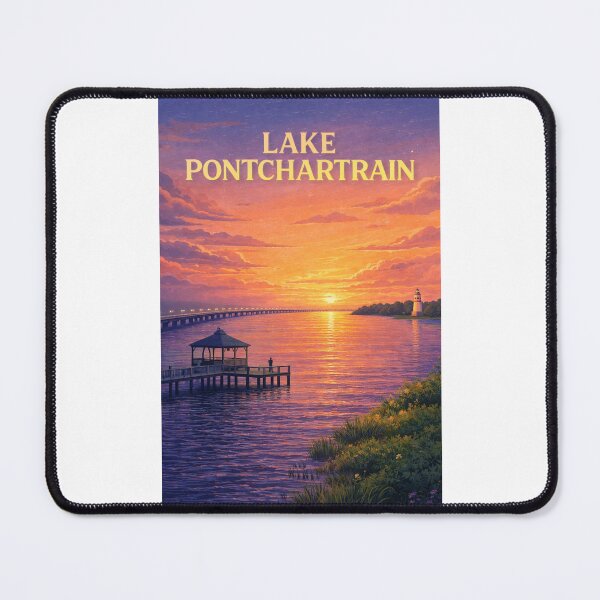 Item preview, Lake Pontchartrain Louisiana Sunset Lighthouse View designed and sold by Places On Earth.