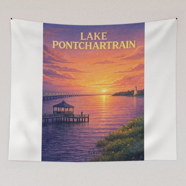 Item preview, Lake Pontchartrain Louisiana Sunset Lighthouse View designed and sold by Places On Earth.