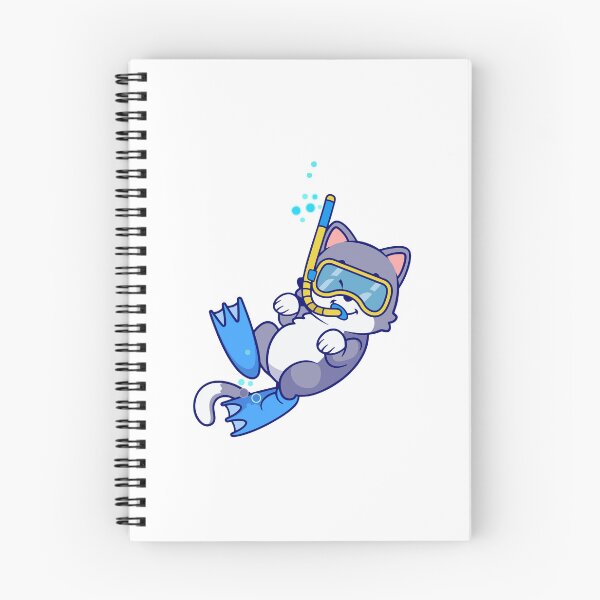 Item preview, Cute Scuba Diving Cat Swimming Underwater designed and sold by Anke W 	 Ehrlichmann.
