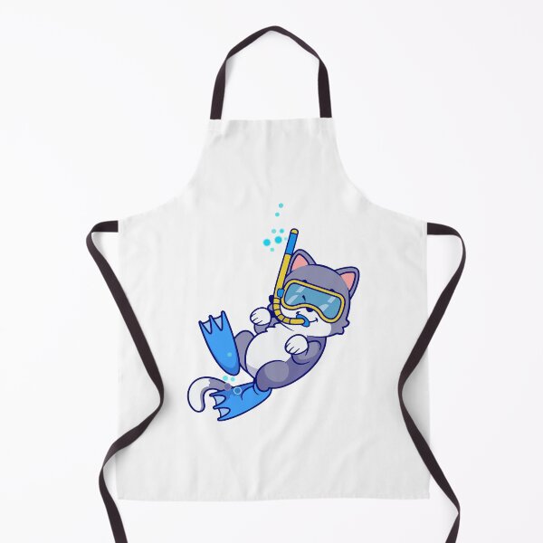 Item preview, Cute Scuba Diving Cat Swimming Underwater designed and sold by Anke W 	 Ehrlichmann.