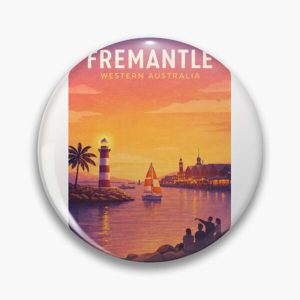 Artikelvorschau, Fremantle, Westaustralien – Sonnenuntergang im Hafen und Leuchtturmküste entworfen und verkauft von Places On Earth.