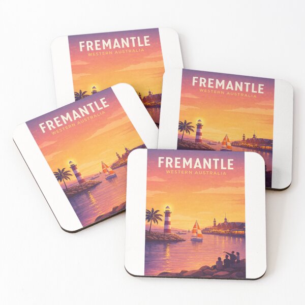 Item preview, Fremantle Western Australia Harbour Sunset and Lighthouse Coast designed and sold by Places On Earth.