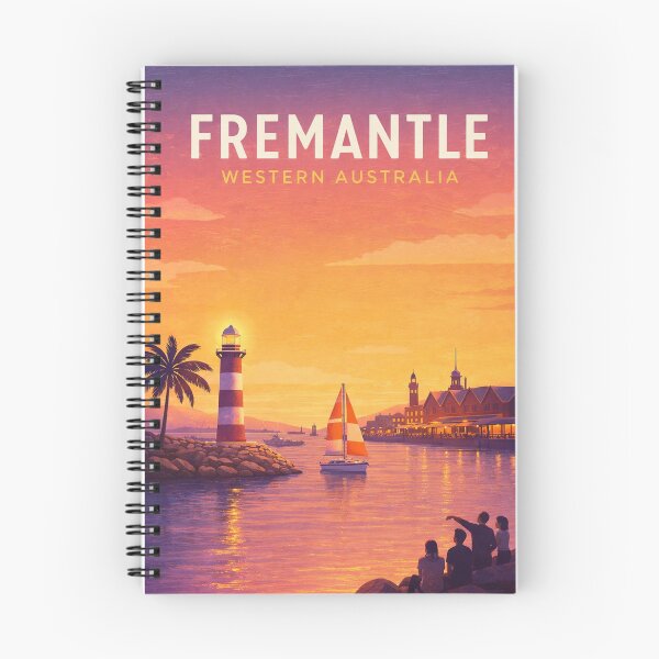 Item preview, Fremantle Western Australia Harbour Sunset and Lighthouse Coast designed and sold by Places On Earth.