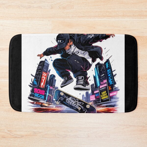 Item preview, City Flip Master | Cyberpunk Skateboard Kickflip | Urban Street Art designed and sold by RAMHEARTS.