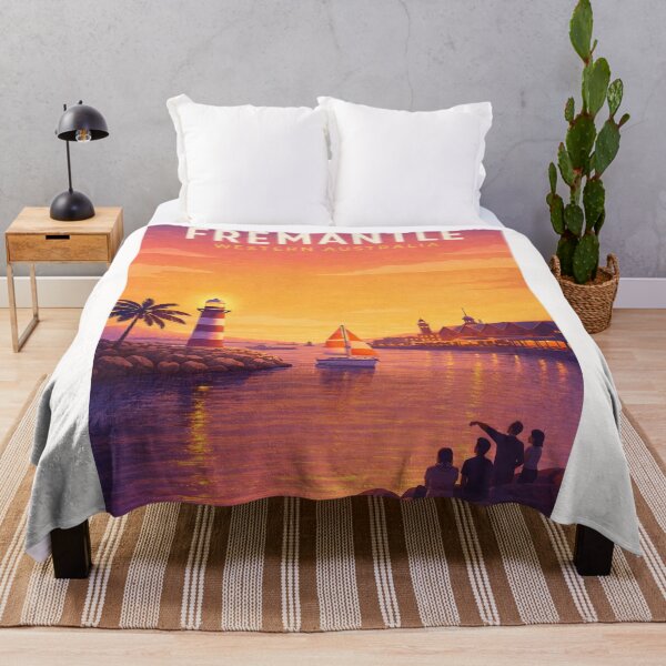 Item preview, Fremantle Western Australia Harbour Sunset and Lighthouse Coast designed and sold by Places On Earth.