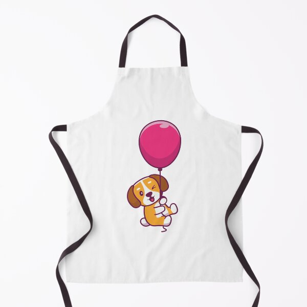 Item preview, Cute Puppy Floating with Pink Balloon designed and sold by Anke W Ehrlichmann.