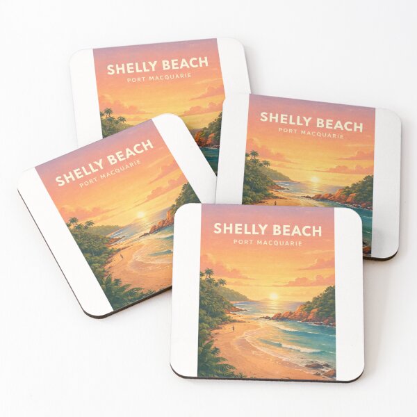 Item preview, Shelly Beach Port Macquarie Tropical Coastline Sunset designed and sold by Places On Earth.