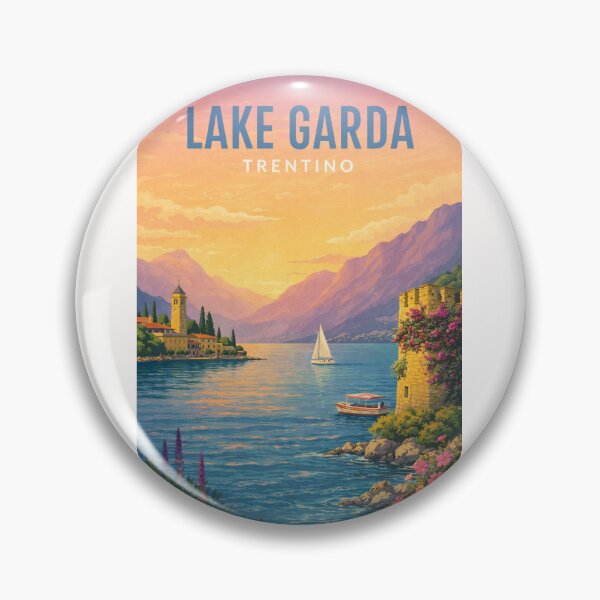 Item preview, Lake Garda Trentino Alpine Lakeside Panorama designed and sold by Places On Earth.