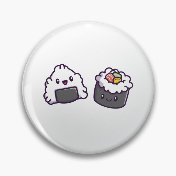 Item preview, Cute Kawaii Sushi and Onigiri Friends Illustration designed and sold by Anke W 	 Ehrlichmann.