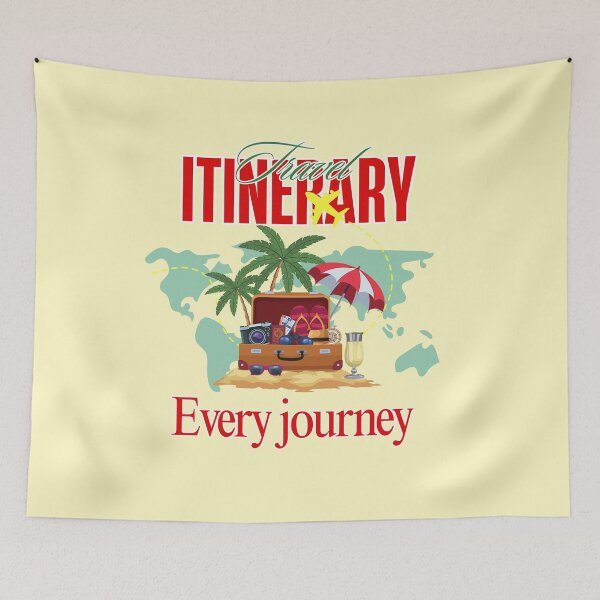 Item preview, Travel Itinerary Every Journey Vintage Vacation Graphic designed and sold by SilverSeaBKK.