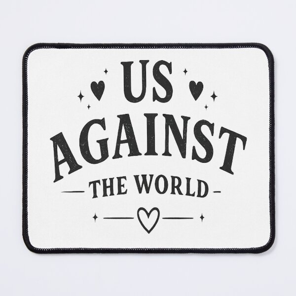 Item preview, Us Against The World Minimalist Romantic Aesthetic designed and sold by Lovestickerco.