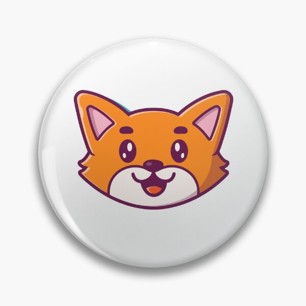 Item preview, Cute Kawaii Orange Fox Face Cartoon Illustration designed and sold by Anke W 	 Ehrlichmann.