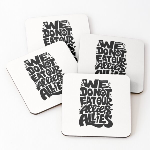 Item preview, We Don’t Eat Our Allies Unity Quote with Protective Eye Symbol designed and sold by Places On Earth.