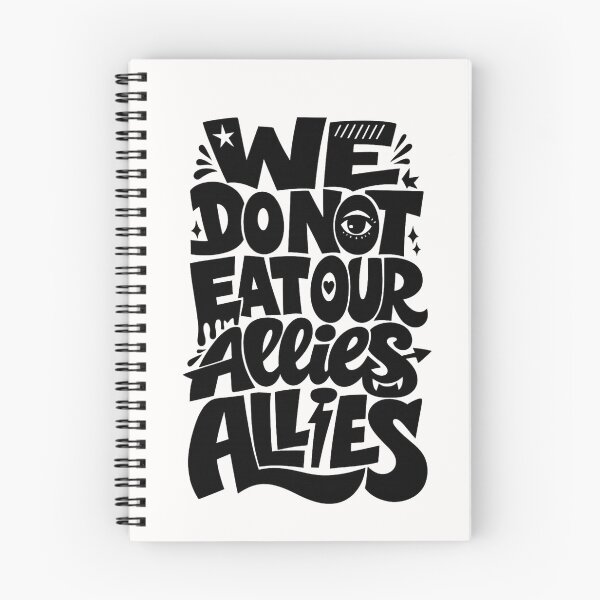 Item preview, We Don’t Eat Our Allies Unity Quote with Protective Eye Symbol designed and sold by Places On Earth.