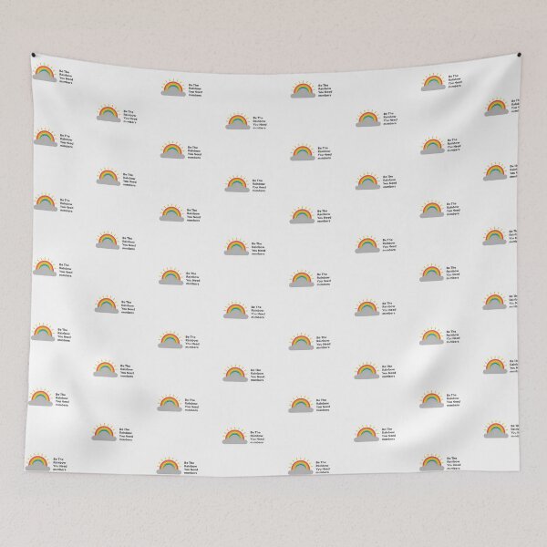 Item preview, Be The Rainbow You Need Inspirational Quote Rainbow Minimalist Positive Vibes Design designed and sold by Pride_Prints.