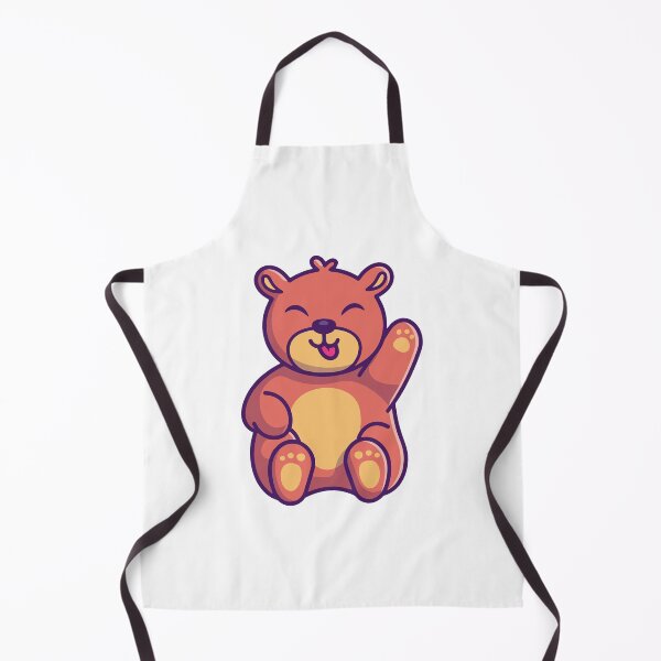 Item preview, Cute Kawaii Teddy Bear Waving Hand and Sticking Tongue Out designed and sold by Anke W Ehrlichmann.