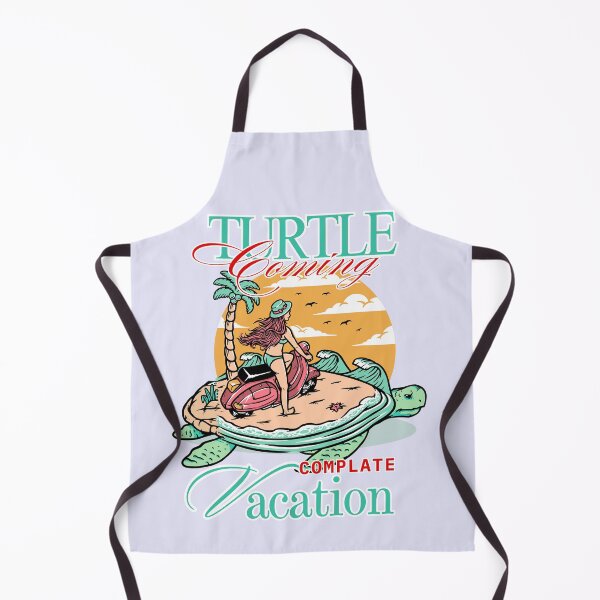 Item preview, Turtle Coming Complete Vacation Retro Beach Graphic designed and sold by SilverSeaBKK.