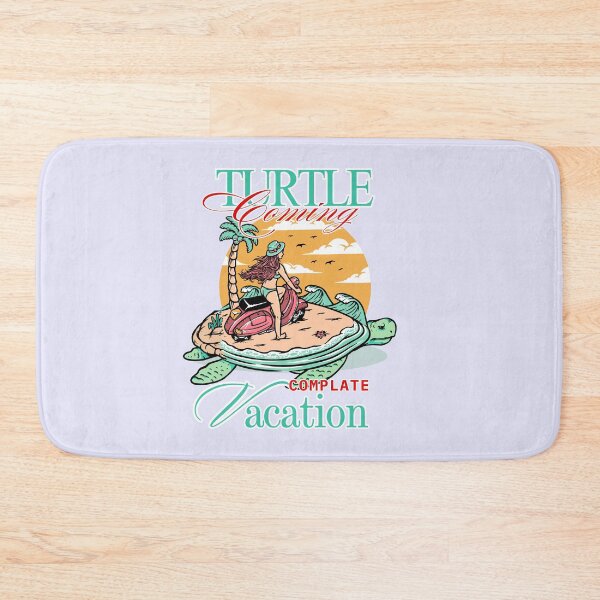 Item preview, Turtle Coming Complete Vacation Retro Beach Graphic designed and sold by SilverSeaBKK.