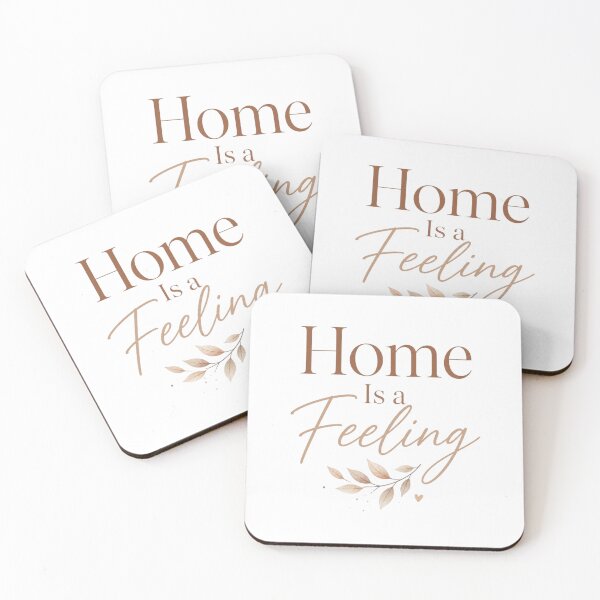 Item preview, Home Is a Feeling | Cozy Minimalist Aesthetic Quote designed and sold by Irene Catchmind.