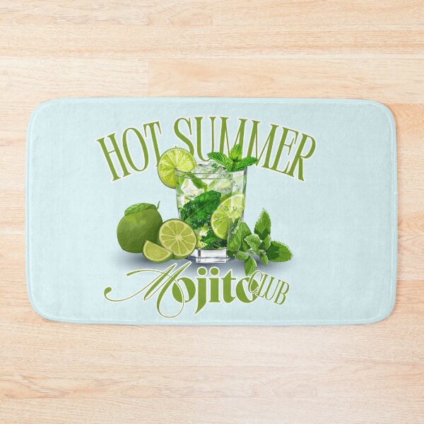 Item preview, Hot Summer Mojito Club Retro Cocktail Graphic designed and sold by SilverSeaBKK.