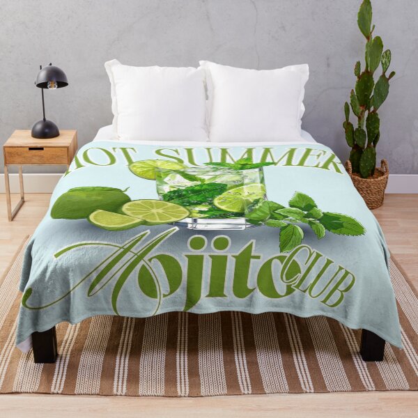 Item preview, Hot Summer Mojito Club Retro Cocktail Graphic designed and sold by SilverSeaBKK.