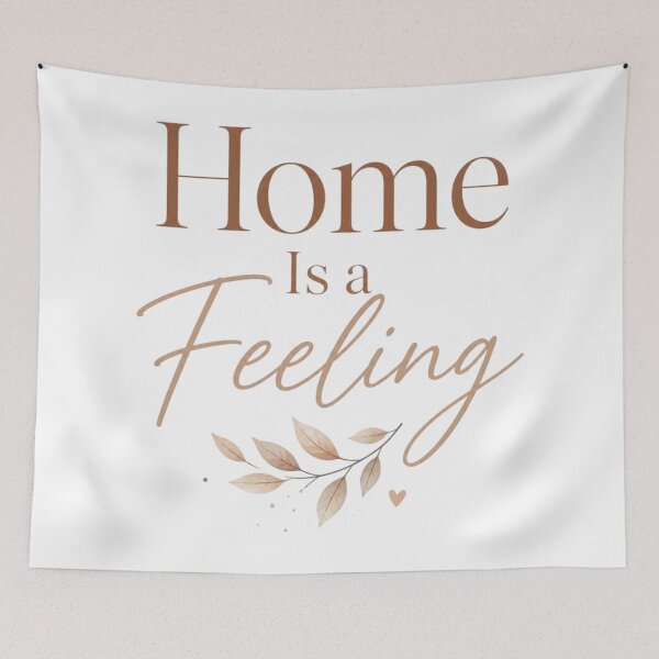 Item preview, Home Is a Feeling | Cozy Minimalist Aesthetic Quote designed and sold by Irene Catchmind.