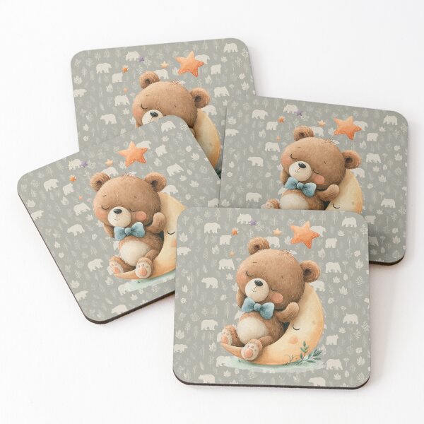 Item preview, Little Bear Design - Aesthetic Pattern Print Design for fabrics designed and sold by Just4Sinners.