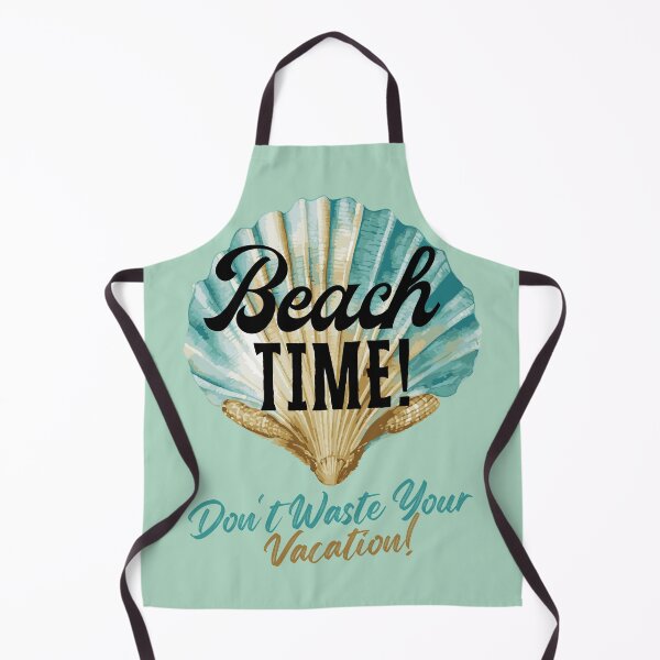 Item preview, Beach Time Don't Waste Your Vacation Scallop Shell Graphic designed and sold by SilverSeaBKK.