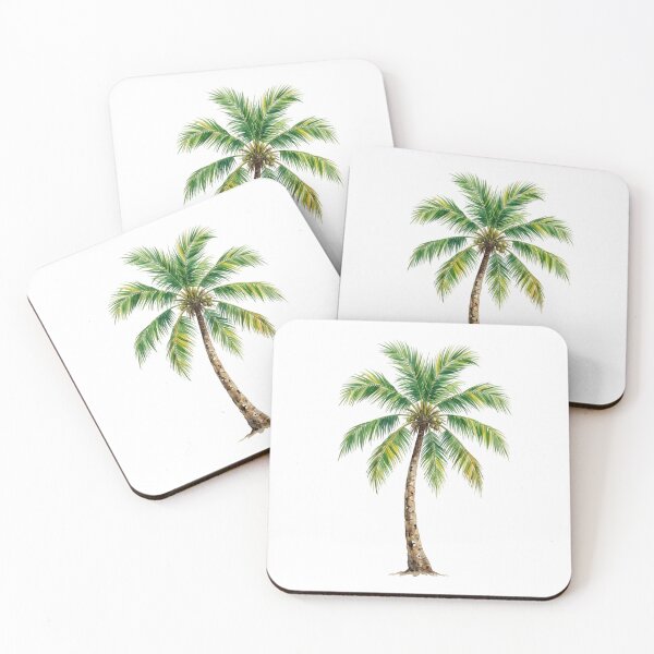 Item preview, Acuarela de palmeras tropicales, estética veraniega de playa. designed and sold by SOUFIANE1991.