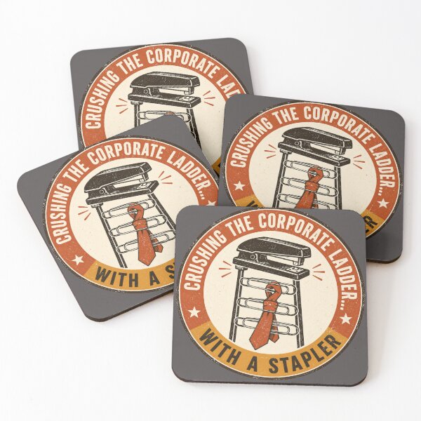 Item preview, Crushing The Corporate Ladder Funny Corporate Satire Meme designed and sold by PixelPublishing.
