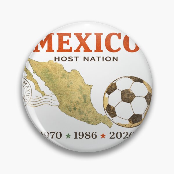 Item preview, Mexico Football Host Nation 1970 1986 2026 Vintage Retro Football Poster Design designed and sold by FlorenciaStudio.