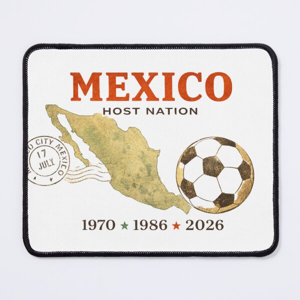 Item preview, Mexico Football Host Nation 1970 1986 2026 Vintage Retro Football Poster Design designed and sold by FlorenciaStudio.