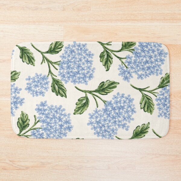 Item preview, Southern Belle Blue Hydrangeas on Ivory designed and sold by Chicken Dinner Studio.