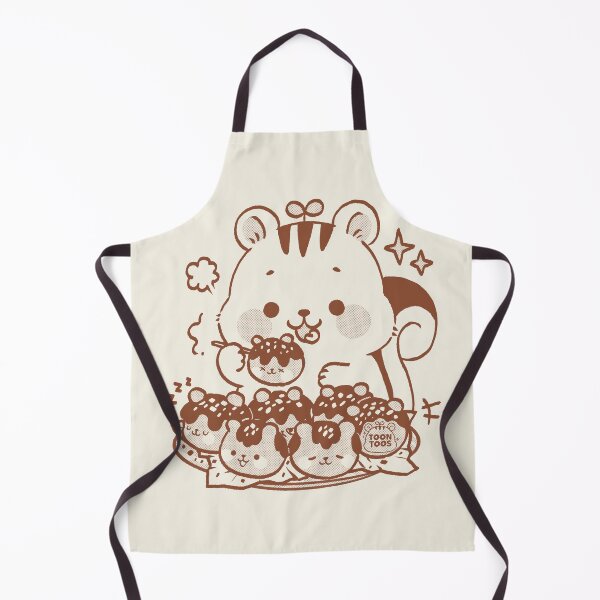 Item preview, Cute Squirrel Eating Takoyaki Kawaii Food Illustration designed and sold by ToonToos.