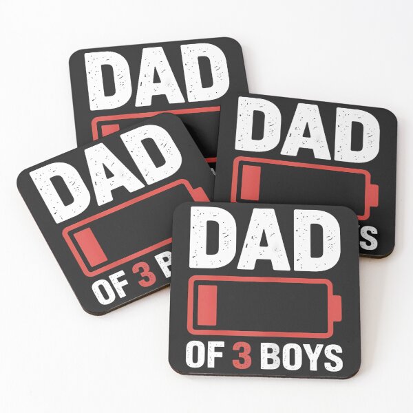 Item preview, Dad of 3 Boys Funny Exhausted Father designed and sold by CriseldaBruning.