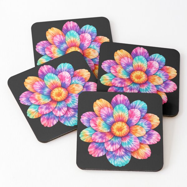 Item preview, Rainbow Tie-Dye Mandala Flower designed and sold by jgvisualarts.