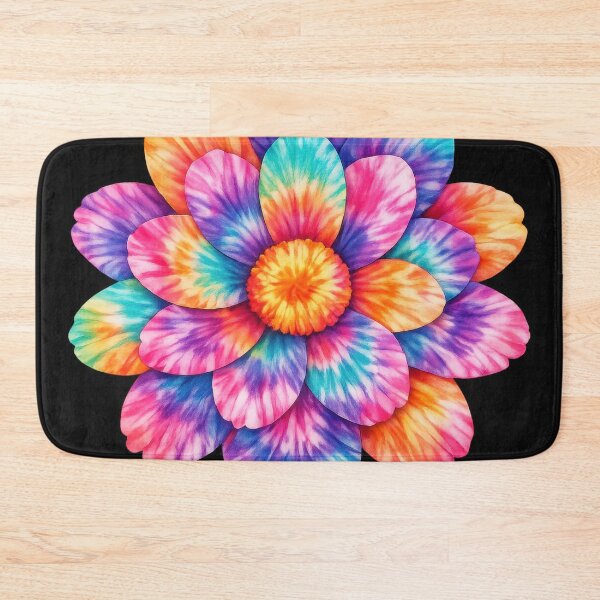 Item preview, Rainbow Tie-Dye Mandala Flower designed and sold by jgvisualarts.