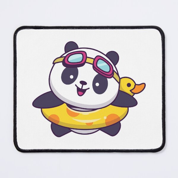 Item preview, Cute Panda Swimming With Duck Float designed and sold by Stephan B Faber.