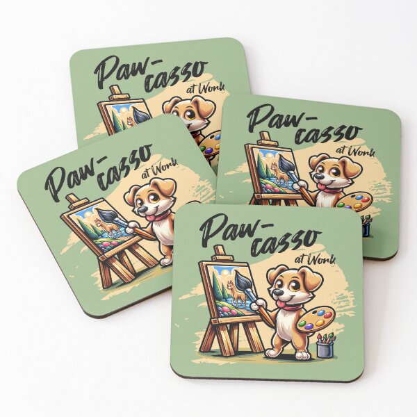 Item preview, Paw-casso at Work Funny Artist Dog Painter Design designed and sold by Sachie's Studio.