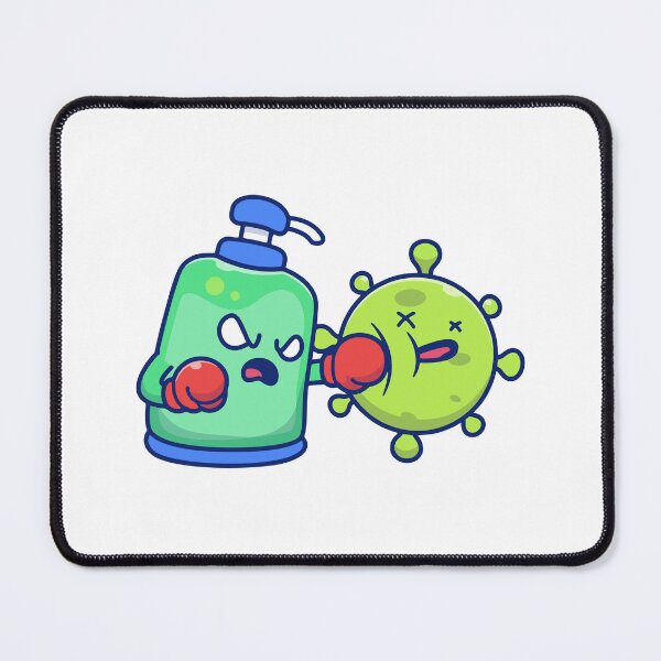 Item preview, Hand Sanitizer Punching Virus Cartoon designed and sold by Stephan B 	 Faber.