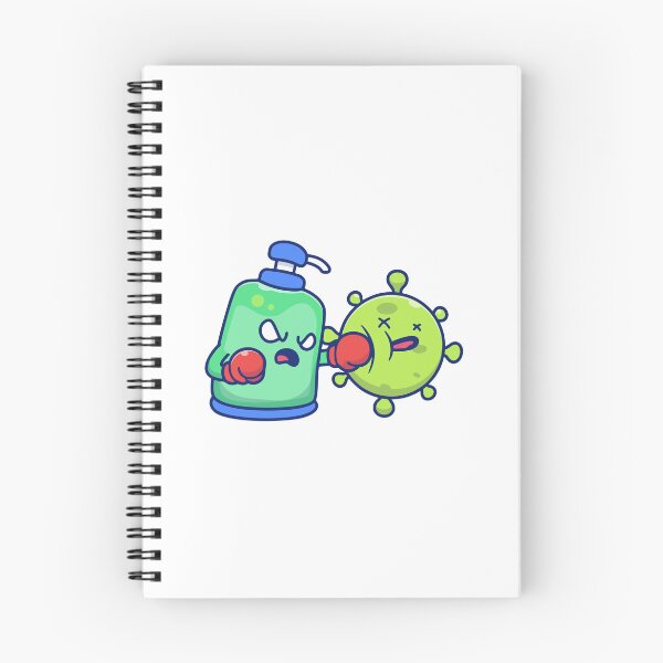 Item preview, Hand Sanitizer Punching Virus Cartoon designed and sold by Stephan B 	 Faber.