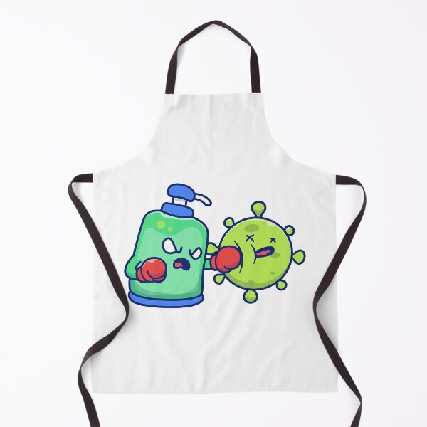 Item preview, Hand Sanitizer Punching Virus Cartoon designed and sold by Stephan B Faber.