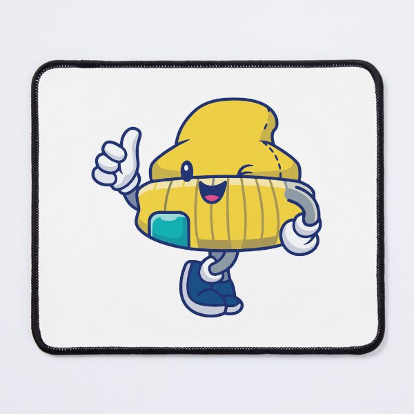Item preview, Cute Yellow Beanie Hat Cartoon Character designed and sold by Stephan B 	 Faber.