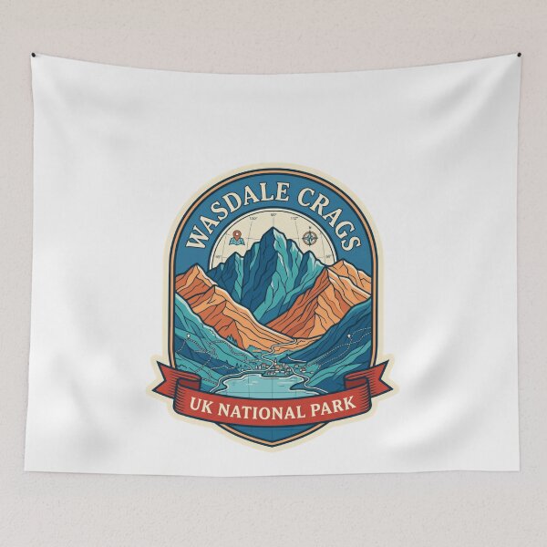 Item preview, Wasdale Crags Uk National Park Hiking Travel Souvenir designed and sold by Simsimah26Parks.