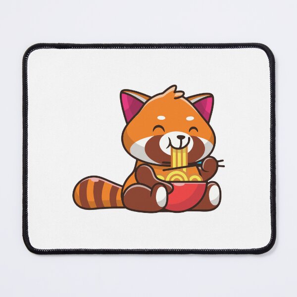 Item preview, Cute Red Panda Eating Ramen Noodles designed and sold by Stephan B Faber.