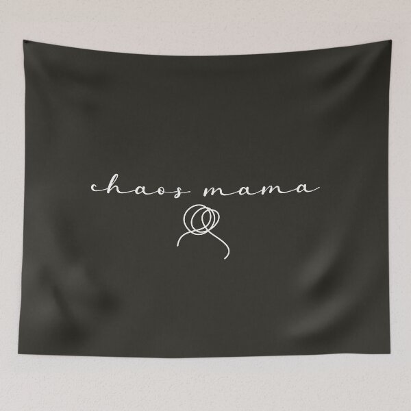 Item preview, Modern Minimal Chaos Mama Cursive Typography White designed and sold by TackyTime.