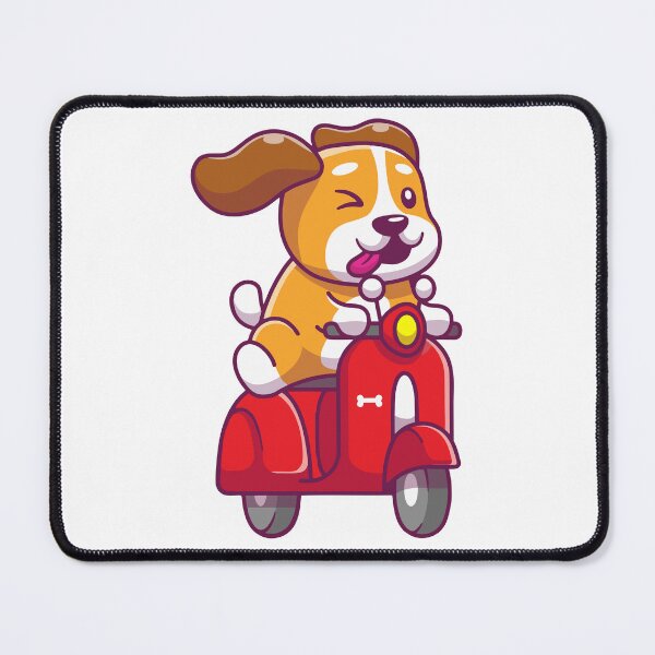 Item preview, Cute Dog Riding Red Scooter Motorbike designed and sold by Stephan B Faber.