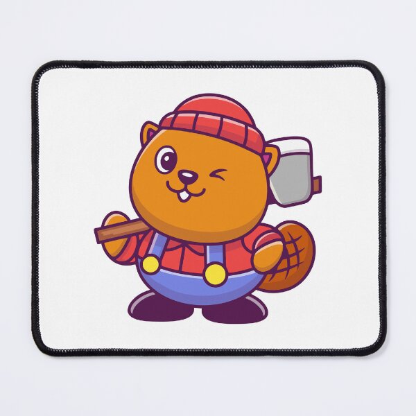Item preview, Cute Beaver Lumberjack With Hammer designed and sold by Stephan B 	 Faber.