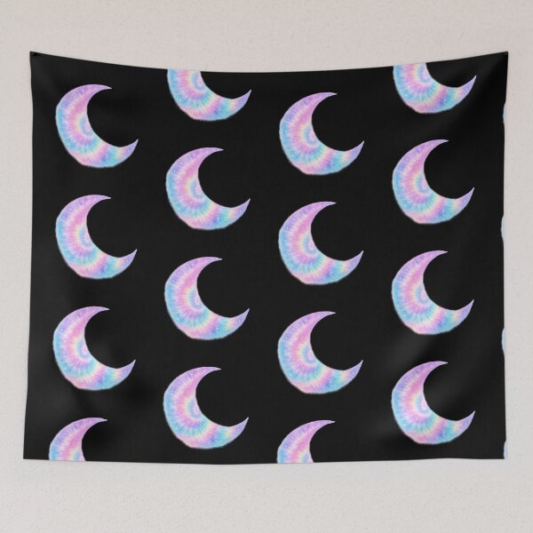 Item preview, Tie Dye Rainbow Crescent Moon designed and sold by jgvisualarts.